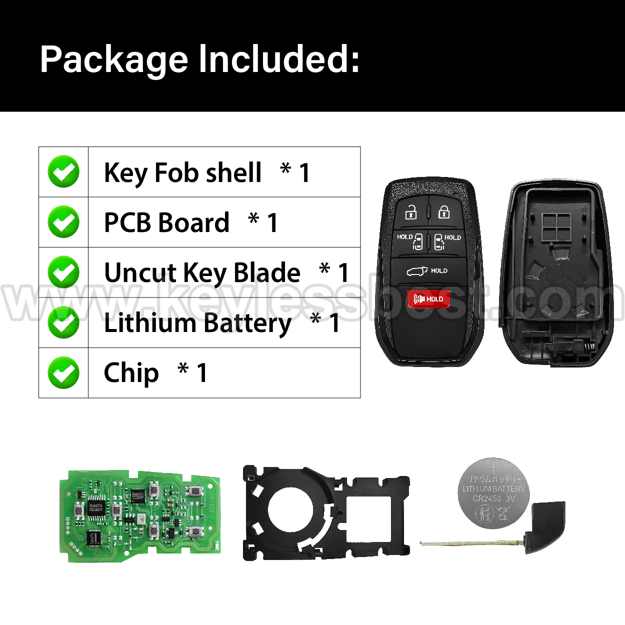 2021-2023 Toyota Sienna / 6 Buttons Keyless Entry Remote / HYQ14FBX / PN: 8990H-08010, 8990H-08011 - Image 6