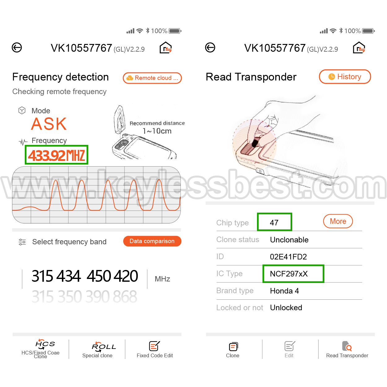 2016-2020 Honda Civic Type R Touring Odyssey Pilot LX / 4 Buttons Keyless Entry Remote / KR5V2X V41 / PN: 72147-TG7-A01 , 72147-TLA-X12 - Image 5