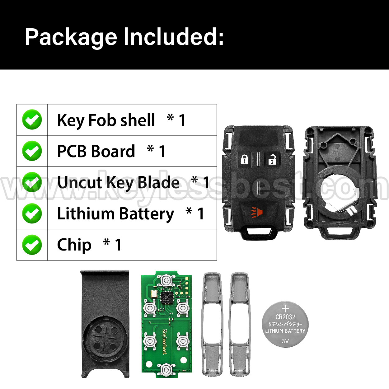 2014-2019 Chevrolet GMC Colorado Silverado Suburban Tahoe Sierra Yukon Canyon / 3 Buttons Keyless Entry Remote / M3N32337100 / PN:13577771 - Image 6