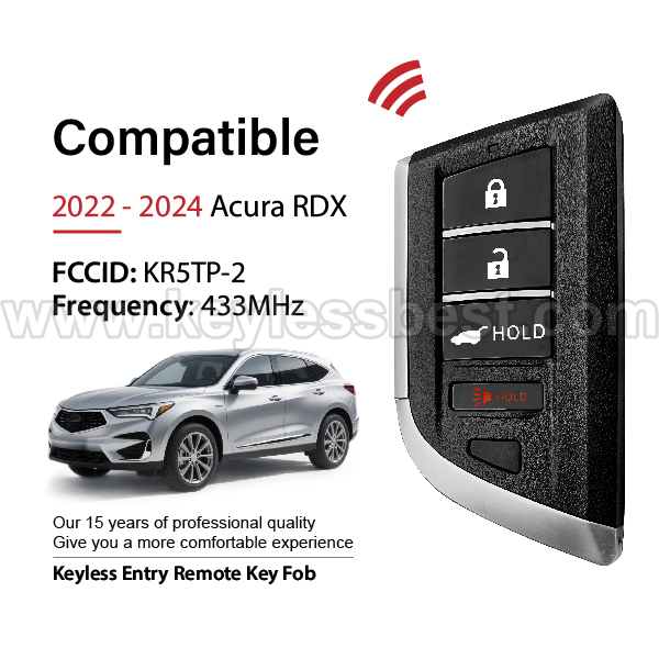 2022-2024 Acura RDX / 4 Buttons Keyless Entry Remote / KR5TP-2 / PN: 72147-TJB-A31 / 47 - Image 2