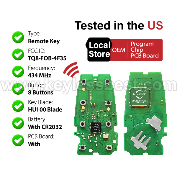 2021 Hyundai Genesis GV80 / 8 Buttons Keyless Entry Remote / TQ8-FOB-4F35 / PN:95440-T6011 / 47 - Image 4