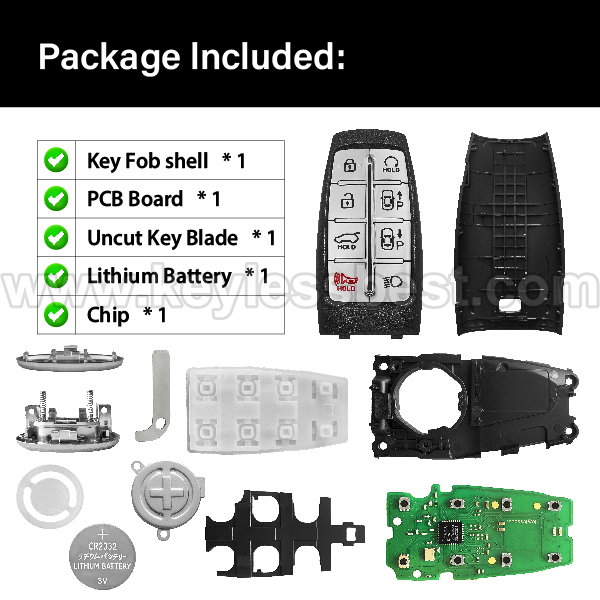 2021 Hyundai Genesis GV80 / 8 Buttons Keyless Entry Remote / TQ8-FOB-4F35 / PN:95440-T6011 / 47 - Image 6