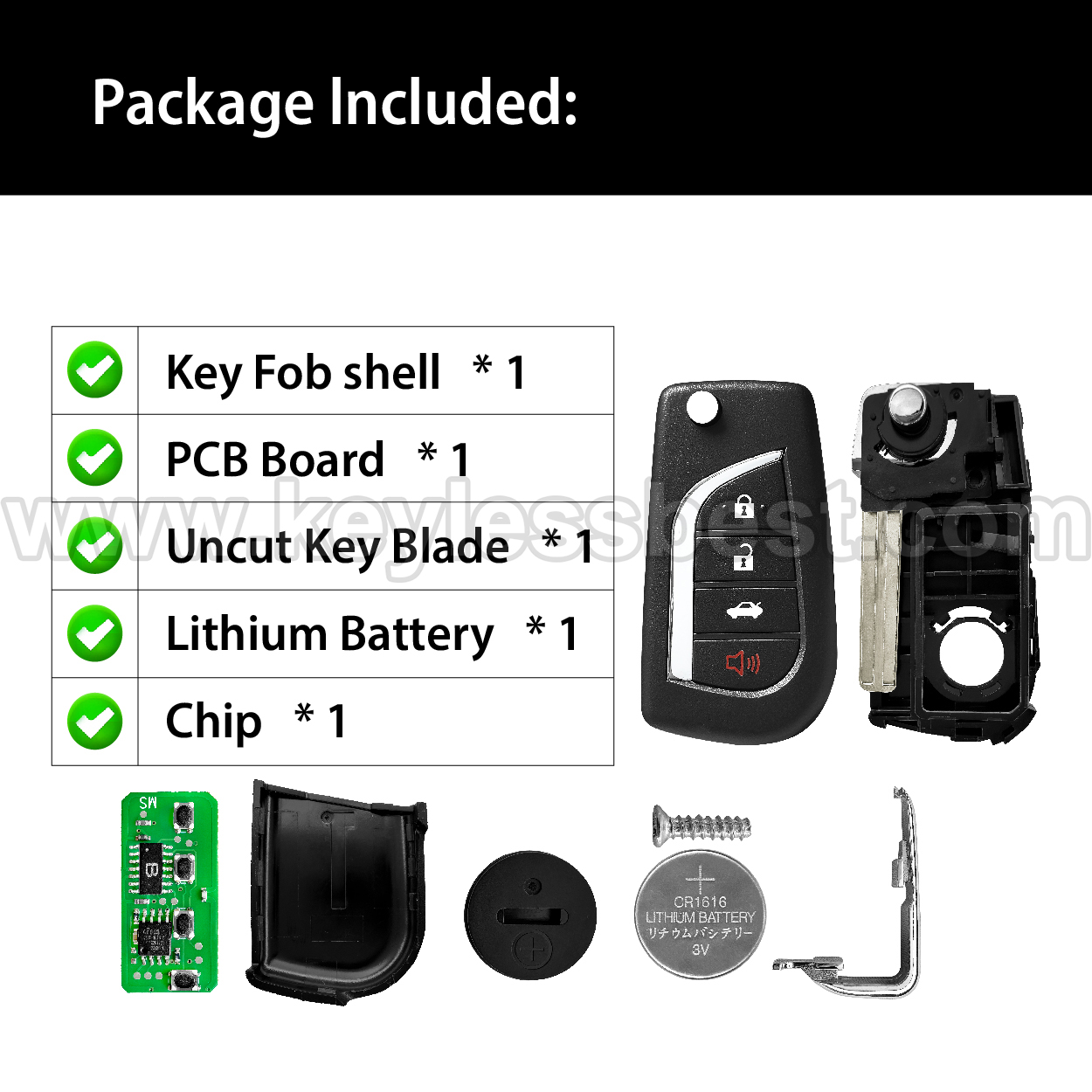 2018-2022 Toyota Camry Camry Hybrid Corolla / 4 Buttons Keyless Entry Remote / HYQ12BFB / PN: 89070-06790 / H - Image 6