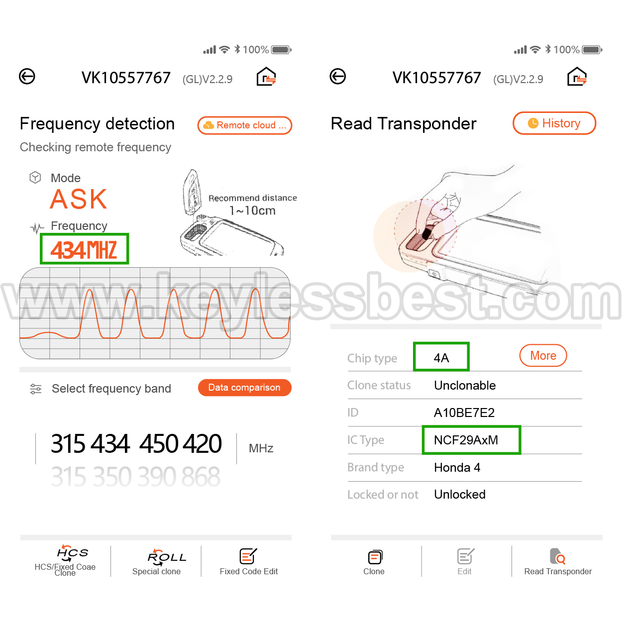 2023-2024 Honda CR-V CR-V Hybrid HR-V Pilot / 4 Buttons Keyless Entry Remote / KR5TP-4 / PN:72147-T20-A01 / 4A - Image 5