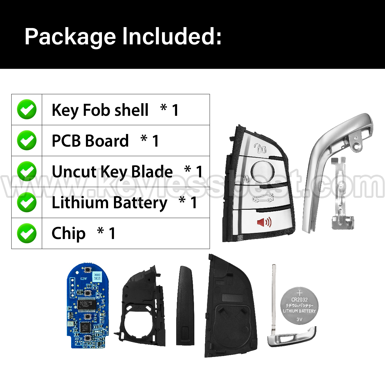 2014-2019 BMW X5 X6 Series 5 Series 3 / 4 Buttons Keyless Entry Remote / NBGIDGNG1 / 49 HITAG PRO - Image 6