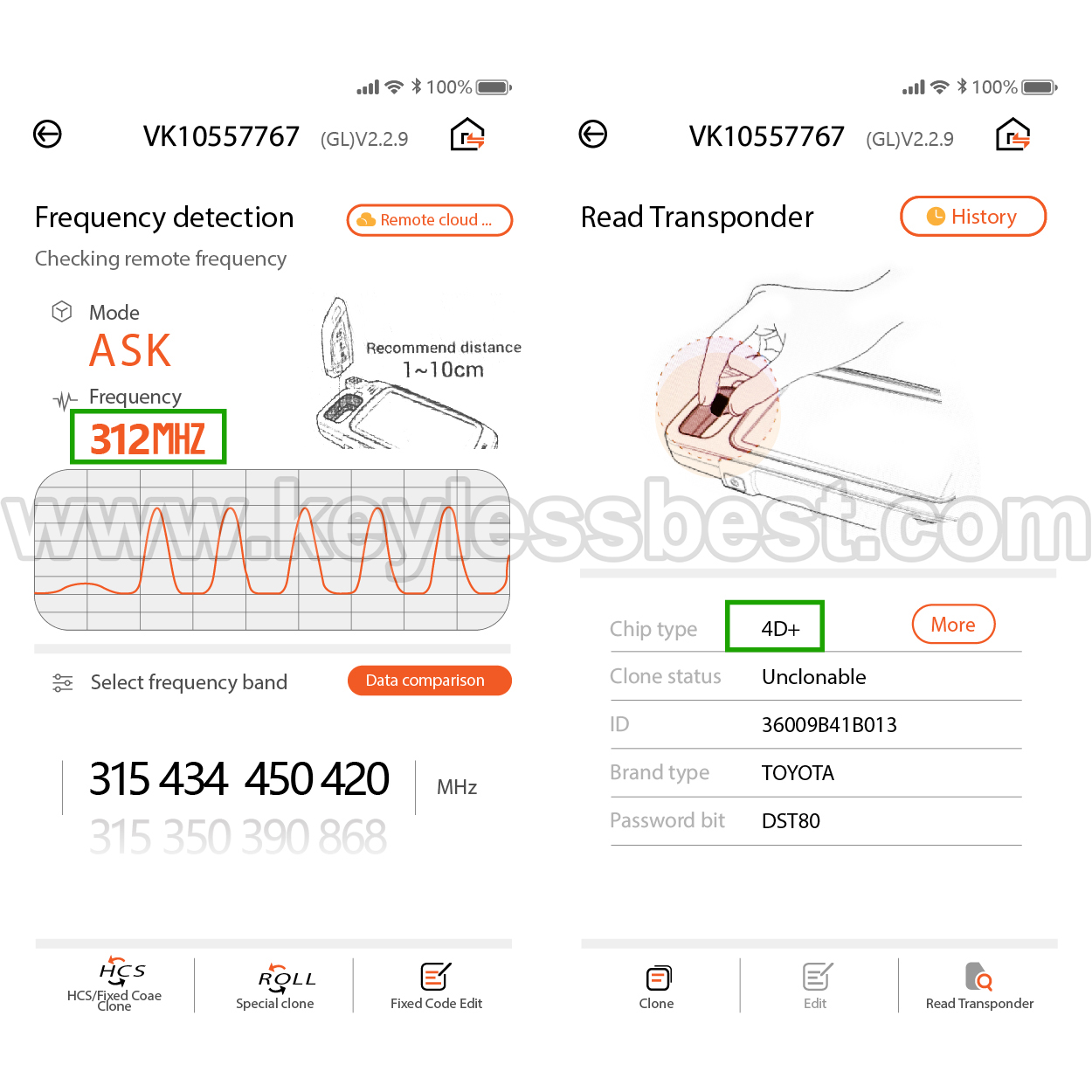 2009-2016 Toyota Matrix Venza / 3 Buttons Keyless Entry Remote / GQ4-29T, GQ429 / PN: 89070-02640 / G - Image 5