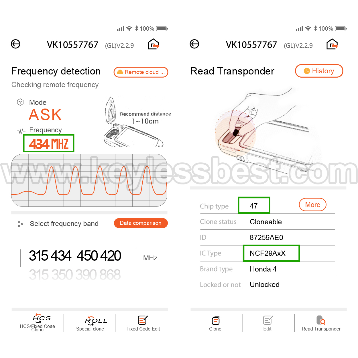 2017 - 2020 Honda Ridgeline / 4 Buttons Keyless Entry Remote / KR5T41 / PN: 72147-T6Z-A61, 72147-T6Z-A51, 72147-T6Z-A71 - Image 5