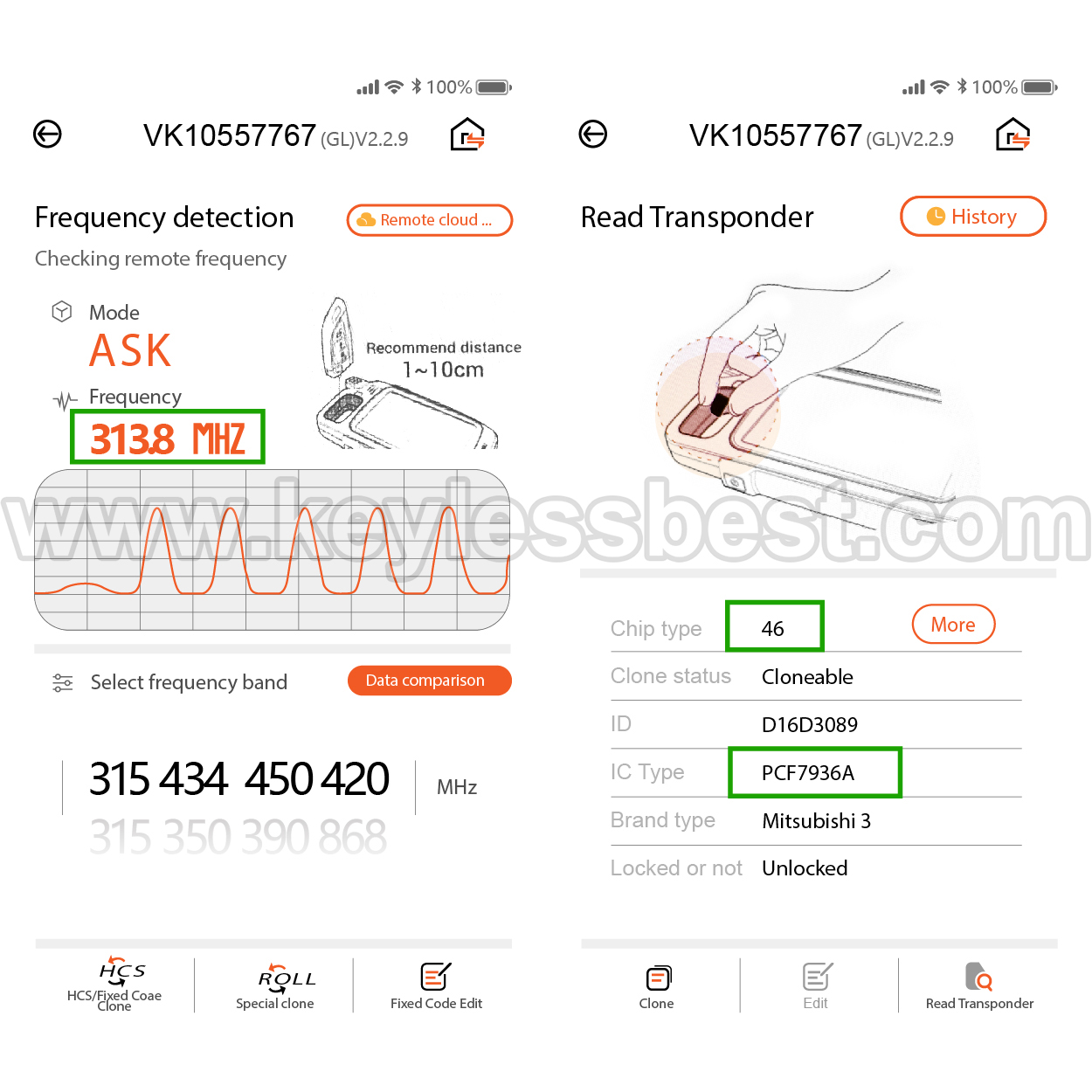 2006 - 2012 Mitsubishi Eclipse Galant / 3 Buttons Keyless Entry Remote / OUCG8D-620M-A / ID46 - Image 5