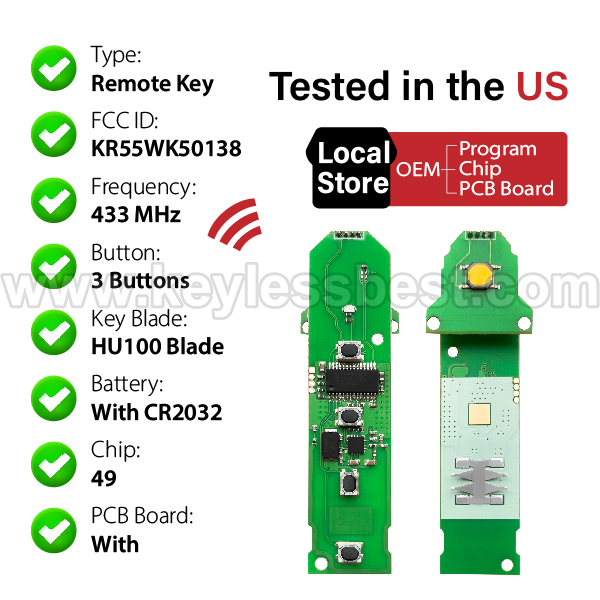 2010-2018 Porsche 911 Boxter Cayenne Cayman Macan Panamera / 3 Buttons Keyless Entry Remote / KR55WK50138 / PN: 7PP959753AK 7PP.959.753.BL 7PP.959.753.BQ 7PP.959.753.N 7PP.959.753.CF 7PP.959.753 AN - Image 4