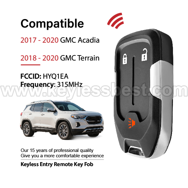 2017-2020 GMC Acadia Terrain / 3 Buttons Keyless Entry Remote / HYQ1EA / PN:13508276 / 46 - Image 2