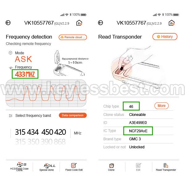 2017-2020 GMC Acadia Terrain / 3 Buttons Keyless Entry Remote / HYQ1EA / PN:13508276 / 46 - Image 5