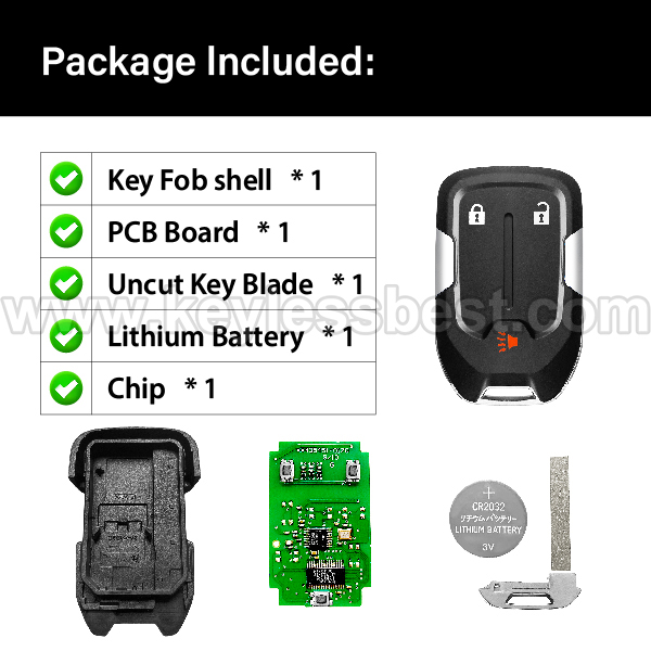 2017-2020 GMC Acadia Terrain / 3 Buttons Keyless Entry Remote / HYQ1EA / PN:13508276 / 46 - Image 6