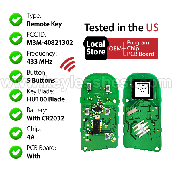 2019-2021Dodge Challenger Charger / 5 Buttons Keyless Entry Remote / M3M-40821302 / PN: 68394195 AA - Image 5