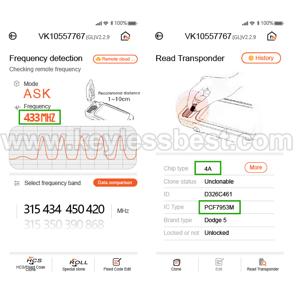 2019-2021Dodge Challenger Charger / 5 Buttons Keyless Entry Remote / M3M-40821302 / PN: 68394195 AA - Image 2