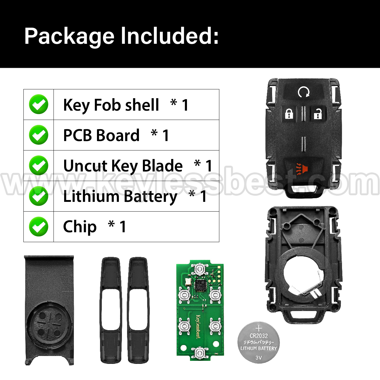 2017-2021 Chevrolet GMC Silverado Sierra Colorado / 4 Buttons Keyless Entry Remote / M3N-32337200 - Image 6