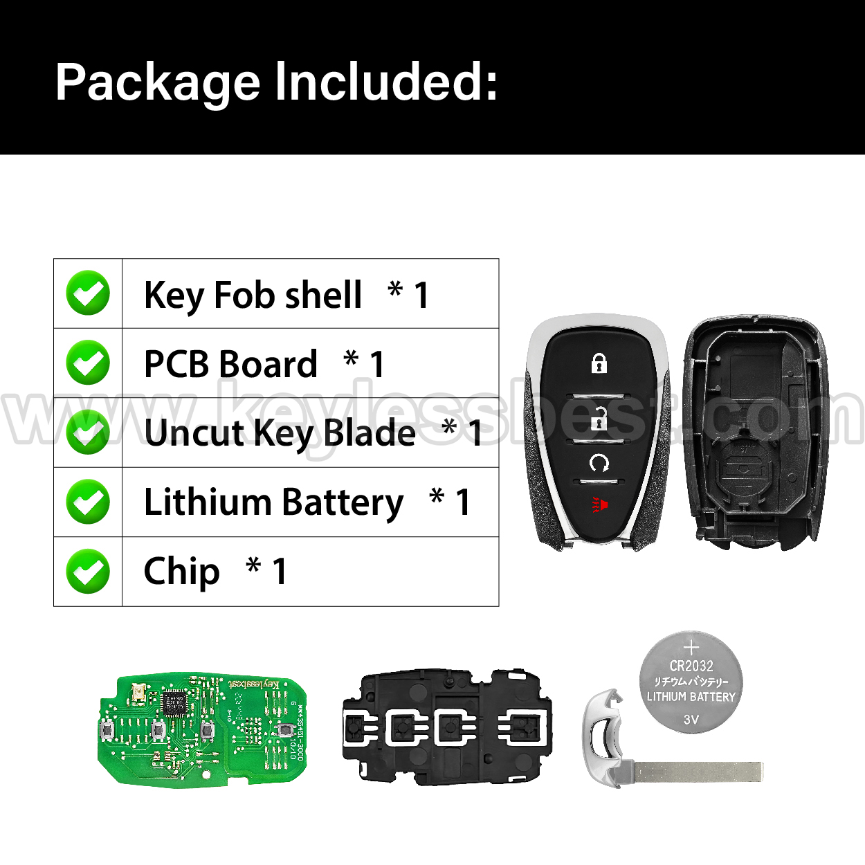 2021-2024 Chevrolet Trailblazer Blazer Traverse Trax / 4 Buttons Keyless Entry Remote / HYQ4ES / PN: 13530712 / 46 - Image 6