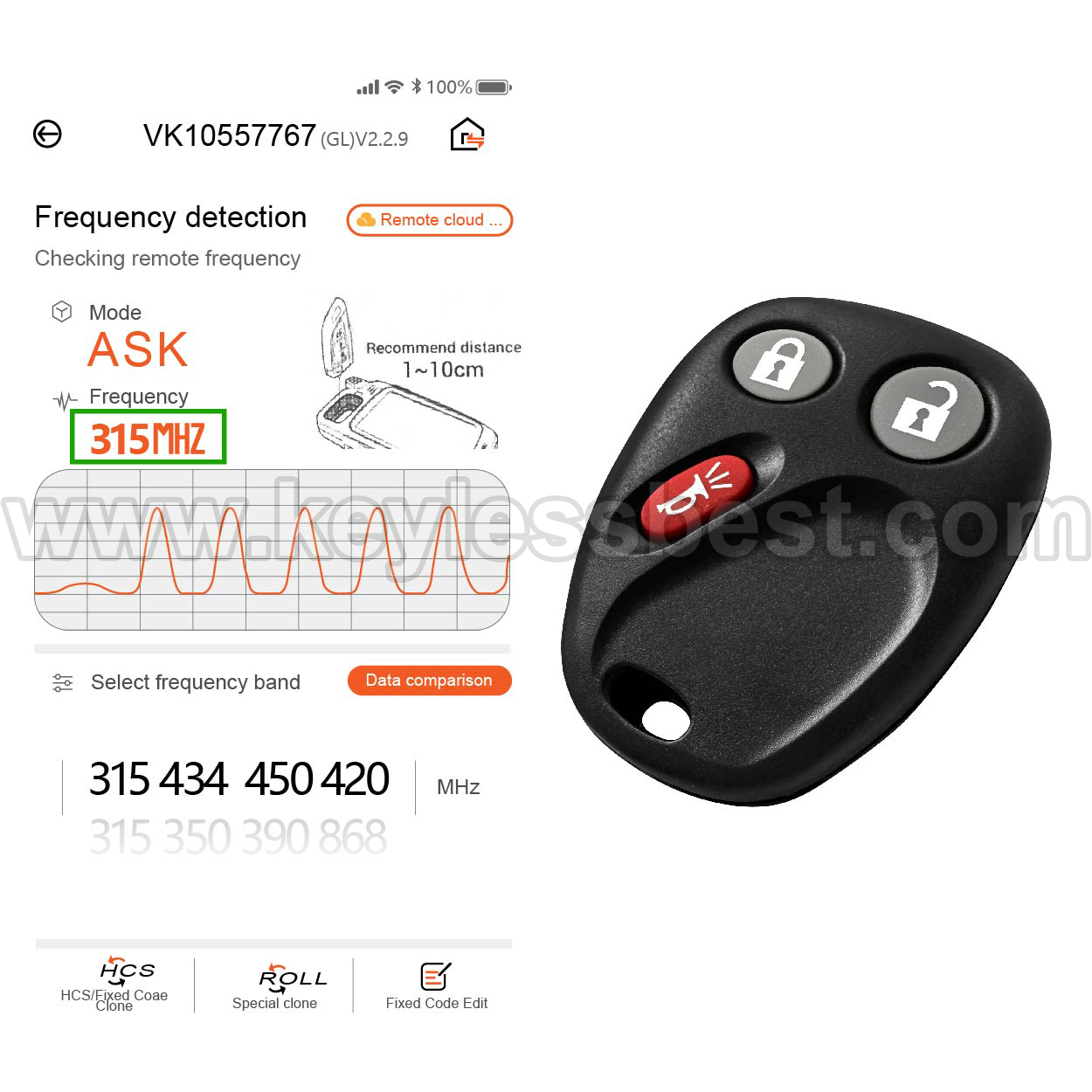 2002-2009 Chevrolet GMC Isuzu Oldsmobile Buick Saab Trailblazer Envoy Ascender Bravada Rainier 9-7X / 3 Buttons Keyless Entry Remote / MYT3X6898B / PN: 15008008 15008009 - Image 5