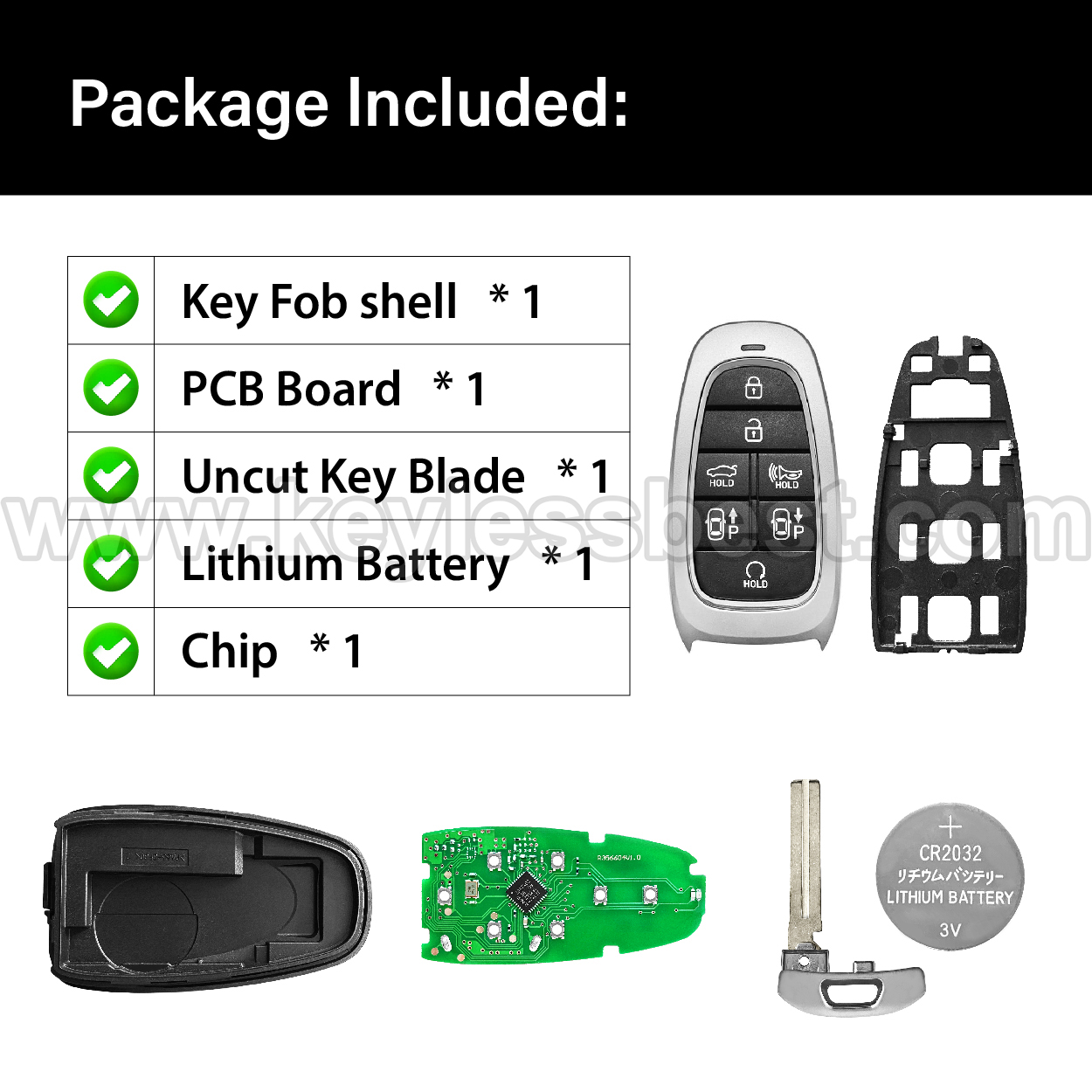 2020-2022 Hyundai Sonata / 7 Buttons Keyless Entry Remote / TQ8-FO8-4F28 / PN:95440-L1600 / 47 - Image 6
