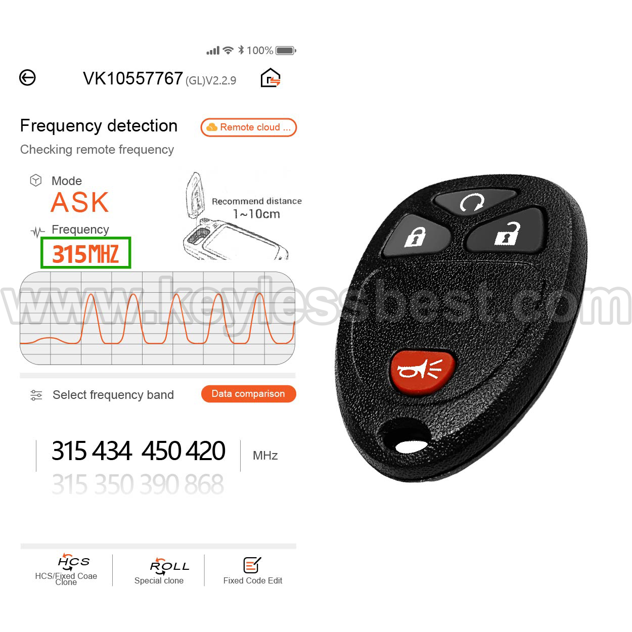 2005-2011 Buick Chevy Pontiac Saturn Terraza HHR Uplander Montana Relay / 4 Buttons Keyless Entry Remote / KOBGT04A / PN:22733523 15252034 - Image 5