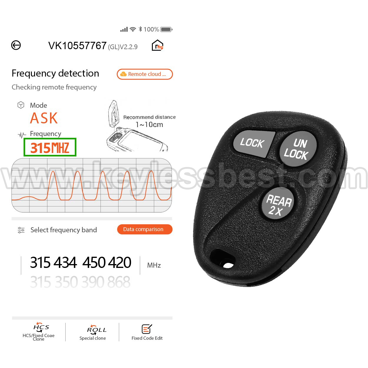 1996-2000 Chevrolet GMC Astro Blazer Suburban Tahoe Jimmy Safari Yukon / 3 Buttons Keyless Entry Remote / AB01502T, ABO1502T / PN:16245105 - Image 5