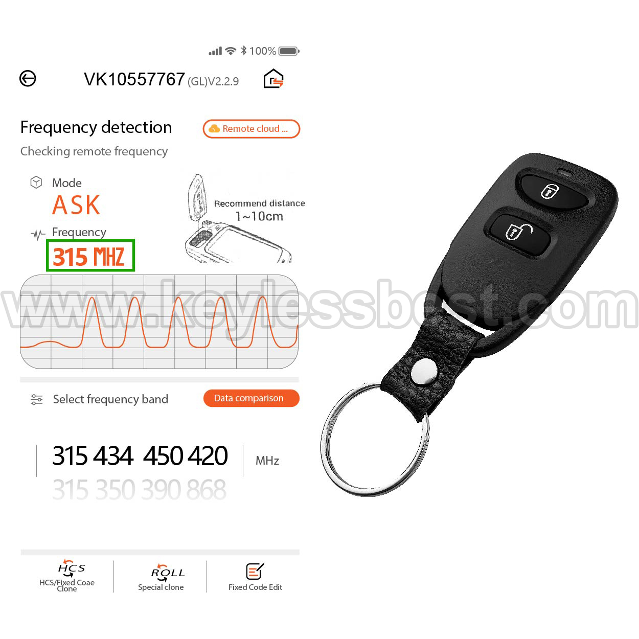 2006-2008 Hyundai Accent / 3 Buttons Keyless Entry Remote / PLNHM-T002 / PN: 95430-1E011,95430-1E000 - Image 5