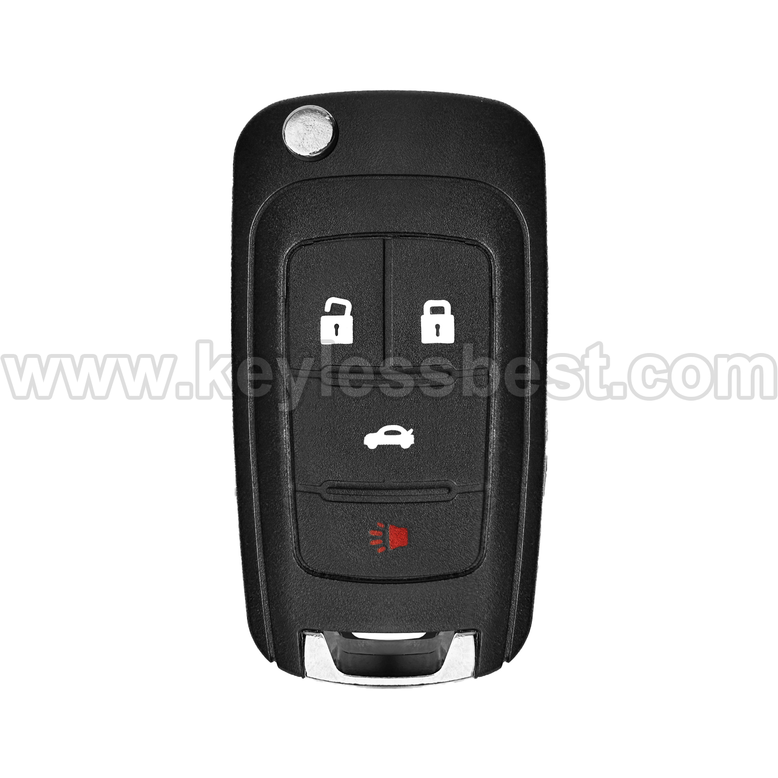 2010-2019 Chevrolet GMC Buick Camaro Cruze Equino Impala Malibu Sonic Terrain LaCrosse Regal Verano Encore Allure / 4 Buttons Keyless Entry Remote / OHT01060512 / PN:13504200, 13504205, 13585811, 5912555, 5913396