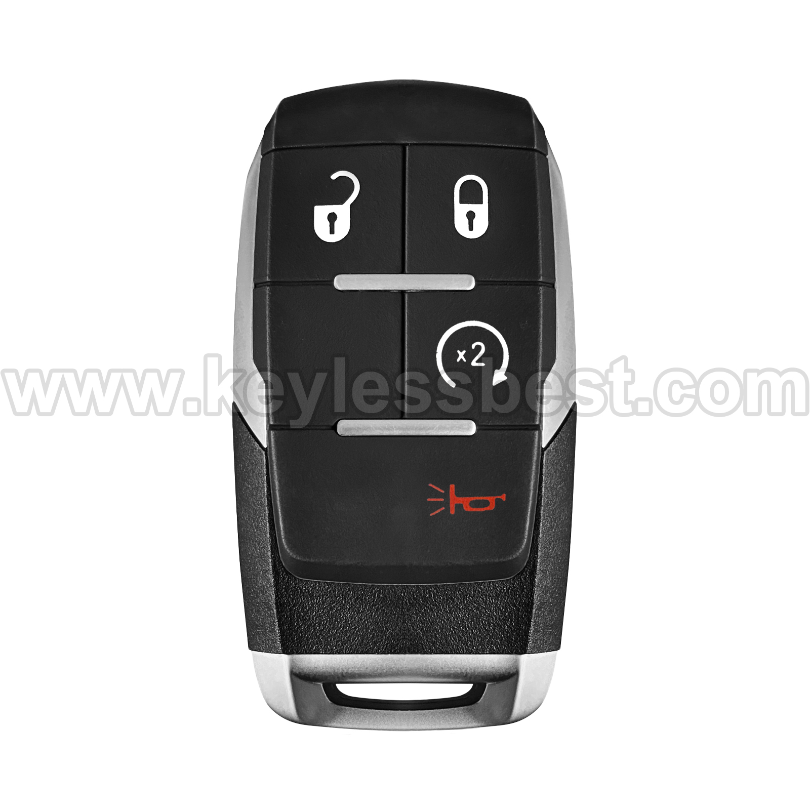 2019-2023 Dodge Ram Pickup 2500, 3500, 4500, 5500 / 4 Buttons Keyless Entry Remote / GQ4-76T / PN: 68374994AB, 68538050AA, 68475385AA / 4A