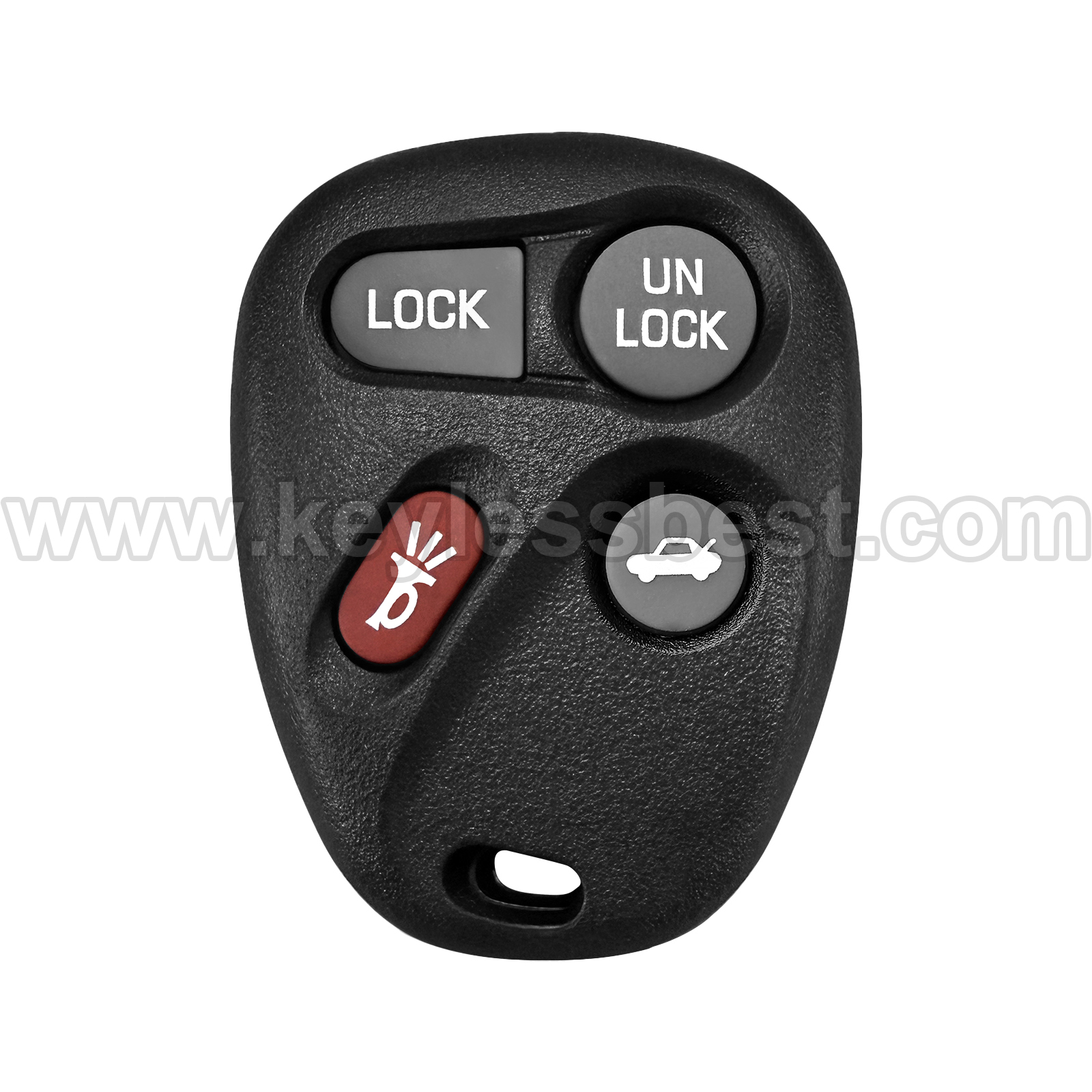 2001-2007 Buick Cadillac Chevrolet GMC Oldsmobile Pontiac / 4 Buttons Keyless Entry Remote / KOBLEAR1XT / PN:25695954, 25695955, 25695966, 25695967, 15184352, 15184353, 15752330, 15043458, 10443537