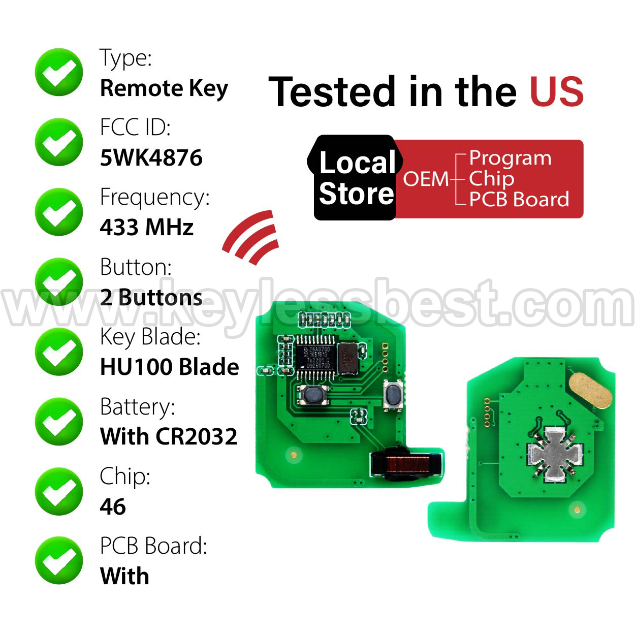 2002-2016 Renault Nissan Maxity Micra Navara D40M nota E11 Qashqai J10 Cabstar patrulla NV200 M20M Pathfinder x-trail T31 / 2 Buttons Keyless Entry Remote / 5WK4876 / PN:5WK4876 / 46 - Image 4